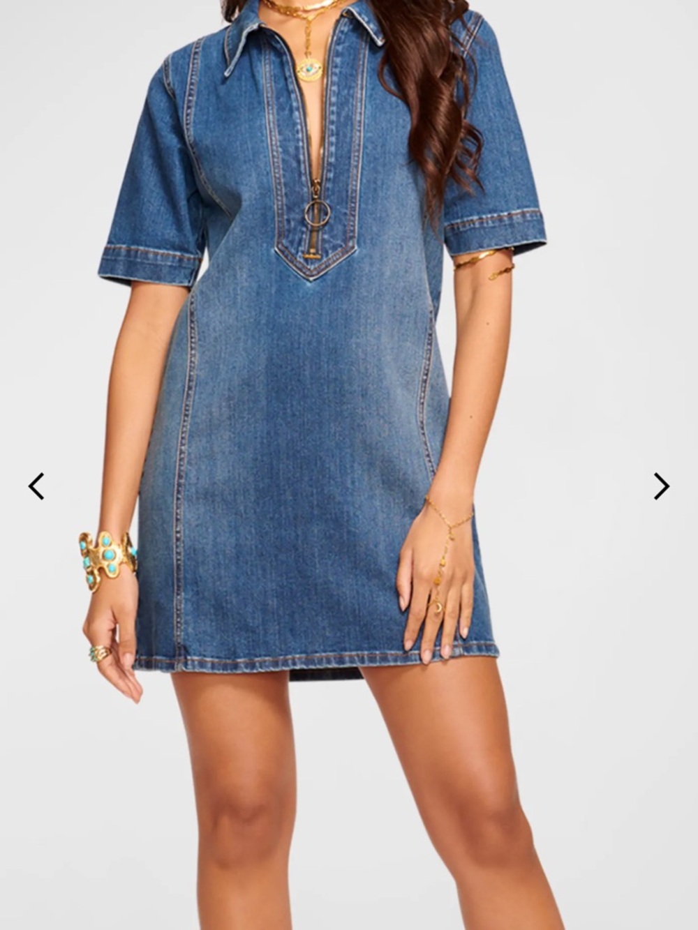 Ramy Brook Tunechi Denim Dress - Light Wash. Women’s 28. - Picture 3 of 10
